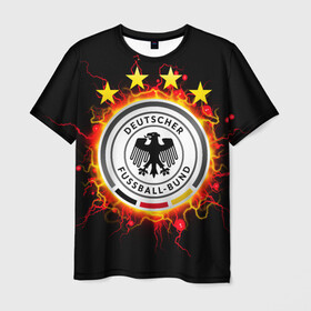 Мужская футболка 3D с принтом Сборная Германии в Белгороде, 100% полиэфир | прямой крой, круглый вырез горловины, длина до линии бедер | die mannschaft | германия | сборная германии | футбол | чемпионат европы | чемпионат мира
