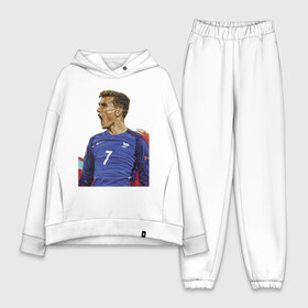 Женский костюм хлопок Oversize с принтом Antoine Griezmann в Белгороде,  |  | football | forward | griezmann | star | гризман | звезда | форвард | футбол