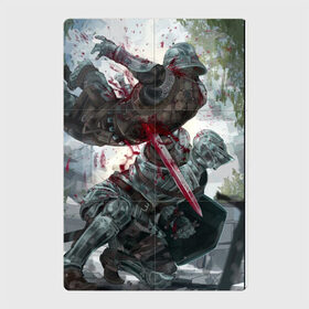 Магнитный плакат 2Х3 с принтом Dark Souls воины в Белгороде, Полимерный материал с магнитным слоем | 6 деталей размером 9*9 см | dark souls | fantasy | iron | warrior | бойцы | в доспехах | крестоносцы | фентези