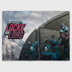 Плед 3D с принтом Locke and load в Белгороде, 100% полиэстер | закругленные углы, все края обработаны. Ткань не мнется и не растягивается | game | games | pay day | payday | бандиты | грабители | зфн вфн | игра | игры | пэй дэй