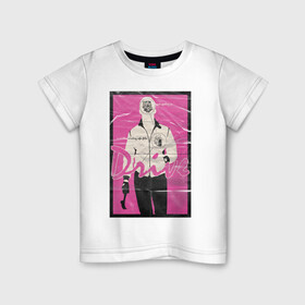 Детская футболка хлопок с принтом drive в Белгороде, 100% хлопок | круглый вырез горловины, полуприлегающий силуэт, длина до линии бедер | drive | драйв | кино | райан гослинг | фильмы