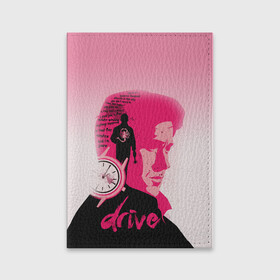 Обложка для паспорта матовая кожа с принтом drive в Белгороде, натуральная матовая кожа | размер 19,3 х 13,7 см; прозрачные пластиковые крепления | drive | драйв | кино | райан гослинг | фильмы