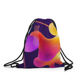 Рюкзак-мешок 3D с принтом Rainbow T-Shirt в Белгороде, 100% полиэстер | плотность ткани — 200 г/м2, размер — 35 х 45 см; лямки — толстые шнурки, застежка на шнуровке, без карманов и подкладки | colorful | rainbow | градиент | иллюстрация | линии