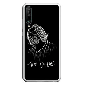 Чехол для Honor P30 с принтом THE DUDE (Большой Лебовски) в Белгороде, Силикон | Область печати: задняя сторона чехла, без боковых панелей | abide | big | dude | jeff | lebowski | the | большой | лебовски | фильм | чувак