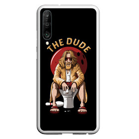 Чехол для Honor P30 с принтом THE DUDE (Big Lebowski) в Белгороде, Силикон | Область печати: задняя сторона чехла, без боковых панелей | abide | big | dude | jeff | lebowski | the | большой | лебовски | фильм | чувак