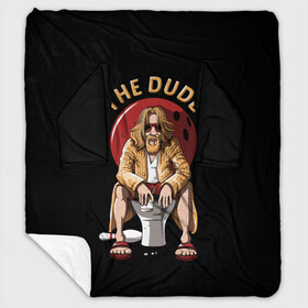 Плед с рукавами с принтом THE DUDE (Big Lebowski) в Белгороде, 100% полиэстер | Закругленные углы, все края обработаны. Ткань не мнется и не растягивается. Размер 170*145 | abide | big | dude | jeff | lebowski | the | большой | лебовски | фильм | чувак