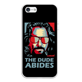 Чехол для iPhone 5/5S матовый с принтом The Dude Abides (Лебовски) в Белгороде, Силикон | Область печати: задняя сторона чехла, без боковых панелей | abide | big | dude | jeff | lebowski | the | большой | лебовски | фильм | чувак