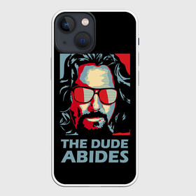 Чехол для iPhone 13 mini с принтом The Dude Abides (Лебовски) в Белгороде,  |  | abide | big | dude | jeff | lebowski | the | большой | лебовски | фильм | чувак