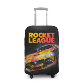 Чехол для чемодана 3D с принтом Rocket League / Рокет Лига в Белгороде, 86% полиэфир, 14% спандекс | двустороннее нанесение принта, прорези для ручек и колес | auto | avto | car | game | league | race | rocket | гонки | игра | машина | рокет лига | тачка | тачки