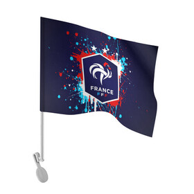 Флаг для автомобиля с принтом Сборная Франции в Белгороде, 100% полиэстер | Размер: 30*21 см | france | les bleus | евро | сборная франции | франция | футбол | чемпионат европы | чемпионат мира | чемпионы мира