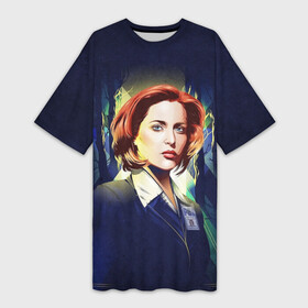 Платье-футболка 3D с принтом Dana Scully в Белгороде,  |  | dana | dana scully | fbi | fox | fox mulder | i want to believe | mulder | scully | the truth is out there | the x files | trust no one | x file | xfile | дана | дана скалли | малдер | секретные материалы | скалли | фбр | фокс | фокс малдер | х файл | хфа