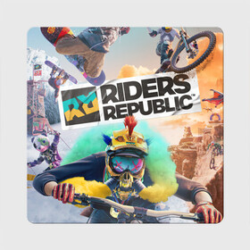 Магнит виниловый Квадрат с принтом Riders Republic в Белгороде, полимерный материал с магнитным слоем | размер 9*9 см, закругленные углы | gamer | games | open world | rider | ubisoft