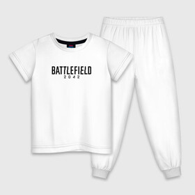 Детская пижама хлопок с принтом BATTLEFIELD 2042 Батлфилд в Белгороде, 100% хлопок |  брюки и футболка прямого кроя, без карманов, на брюках мягкая резинка на поясе и по низу штанин
 | 2042 | battlefield | call | cod | counter | csgo | duty | game | rainbow | siege | six | strike | war | бателфилд | батла | батлфилд | боец | бэтлфилд | воин | война | игра | ксго | оружие | солдат | шутер