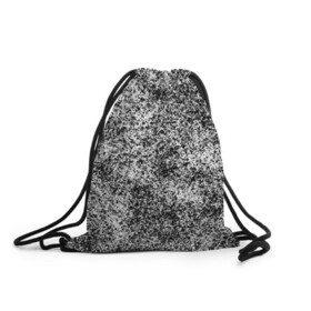 Рюкзак-мешок 3D с принтом Small-scale camouflage в Белгороде, 100% полиэстер | плотность ткани — 200 г/м2, размер — 35 х 45 см; лямки — толстые шнурки, застежка на шнуровке, без карманов и подкладки | абстракция | грязь | камуфляж | пятна | черно белый