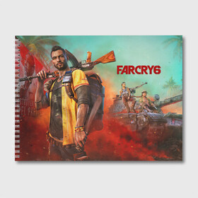 Альбом для рисования с принтом Far Cry 6 Фар Край 6 в Белгороде, 100% бумага
 | матовая бумага, плотность 200 мг. | Тематика изображения на принте: far cry | farcry | game | во все тяжкие | джанкарло | игра | тайны коко | фар край | фаркрай | эспозито