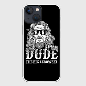 Чехол для iPhone 13 mini с принтом Dude the Big Lebowski в Белгороде,  |  | Тематика изображения на принте: dude | jeff bridges | the big lebowski | блики | большой лебовский | джефф бриджес | молния | фильм | чувак