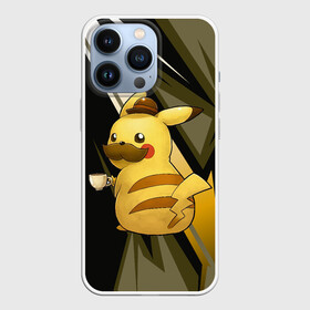 Чехол для iPhone 13 Pro с принтом Пикачу детектив в Белгороде,  |  | anime | picachu | pikachu | аниме | милый | пика | пикачу | покебол | покемон