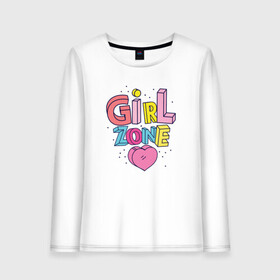 Женский лонгслив хлопок с принтом Girl Zone только для девушек в Белгороде, 100% хлопок |  | Тематика изображения на принте: girl | girl zone | девочка | девушка | девушке | девушки рулят | зона девушек | только для девушек