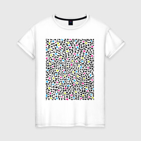 Женская футболка хлопок с принтом Символы в Белгороде, 100% хлопок | прямой крой, круглый вырез горловины, длина до линии бедер, слегка спущенное плечо | буква | графика | изображение | символ | цифра