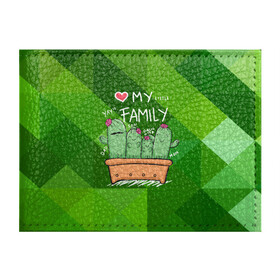 Обложка для студенческого билета с принтом Милая семья кактусов в Белгороде, натуральная кожа | Размер: 11*8 см; Печать на всей внешней стороне | cactus | кактус | кактусы | милый | растение | цветок