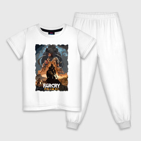 Детская пижама хлопок с принтом FARCRY PRIMAL в Белгороде, 100% хлопок |  брюки и футболка прямого кроя, без карманов, на брюках мягкая резинка на поясе и по низу штанин
 | Тематика изображения на принте: bloodragon | farcry | fc 5 | fc5 | фар край