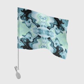 Флаг для автомобиля с принтом Абстракт Голубая бабочка в Белгороде, 100% полиэстер | Размер: 30*21 см | абстракт | волны | искажение | паттерн | узор