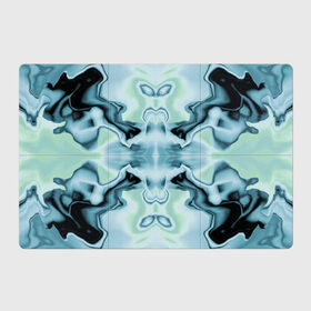 Магнитный плакат 3Х2 с принтом Абстракт Голубая бабочка в Белгороде, Полимерный материал с магнитным слоем | 6 деталей размером 9*9 см | абстракт | волны | искажение | паттерн | узор