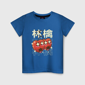 Детская футболка хлопок с принтом Японские кавайные яблоки в Белгороде, 100% хлопок | круглый вырез горловины, полуприлегающий силуэт, длина до линии бедер | anime | apple | apples | art | cute | fruit | fruits | japan | japanese | kanji | kawaii | love | manga | алфавит | аниме | арт | в японском стиле | кандзи | красные яблоки | любовь | манга | милота | сердечко | сердце | фрукты | яблоко