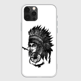Чехол для iPhone 12 Pro Max с принтом Вождь индейцев в Белгороде, Силикон |  | боец | вождь | воин | девушка | девушка воин | индеец | индейцы | кино | рисунок | скетч | тату | фильм | эскиз