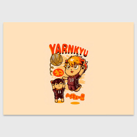 Поздравительная открытка с принтом YARNKYU Haikyu!! | ЯКУ Хайкью!! в Белгороде, 100% бумага | плотность бумаги 280 г/м2, матовая, на обратной стороне линовка и место для марки
 | anime | haikyu | haikyuu | manga | nekoma high | toritsu nekoma kk | yaku morisuke | аниме | волейбол | волейбольный клуб | котята | манга | мориске яку | мяч | номер 3 | старшая некома | хаику | хаикую
