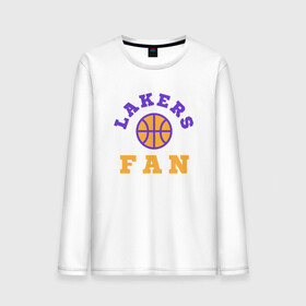 Мужской лонгслив хлопок с принтом Lakers Fan в Белгороде, 100% хлопок |  | basketball | bryant | game | james | kobe | lakers | lebron | los angeles | nba | sport | streetball | баскетбол | баскетболист | брайант | джеймс | игра | игрок | коби | леброн | лейкерс | лос анджелес | мяч | нба | спорт | стритбол