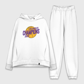 Женский костюм хлопок Oversize с принтом LA Champions в Белгороде,  |  | basketball | bryant | game | james | kobe | lakers | lebron | los angeles | nba | sport | streetball | баскетбол | баскетболист | брайант | джеймс | игра | игрок | коби | леброн | лейкерс | лос анджелес | мяч | нба | спорт | стритбол