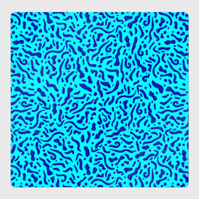 Магнитный плакат 3Х3 с принтом Неоновые синие узоры в Белгороде, Полимерный материал с магнитным слоем | 9 деталей размером 9*9 см | Тематика изображения на принте: abstract | blue | neon | sea | абстракционизм | абстракция | африканские | вода | волны | голубые узоры | камуфляж | лагуна | линии | мелкий узор | мемфис | море | морское | неоновый | орнамент | пятна | пятнистый