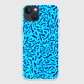 Чехол для iPhone 13 с принтом Неоновые синие узоры в Белгороде,  |  | abstract | blue | neon | sea | абстракционизм | абстракция | африканские | вода | волны | голубые узоры | камуфляж | лагуна | линии | мелкий узор | мемфис | море | морское | неоновый | орнамент | пятна | пятнистый