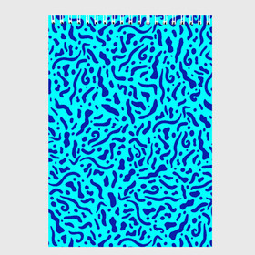 Скетчбук с принтом Неоновые синие узоры в Белгороде, 100% бумага
 | 48 листов, плотность листов — 100 г/м2, плотность картонной обложки — 250 г/м2. Листы скреплены сверху удобной пружинной спиралью | abstract | blue | neon | sea | абстракционизм | абстракция | африканские | вода | волны | голубые узоры | камуфляж | лагуна | линии | мелкий узор | мемфис | море | морское | неоновый | орнамент | пятна | пятнистый
