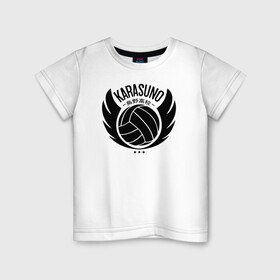 Детская футболка хлопок с принтом Старшая Карасуно | Haikyuu!! в Белгороде, 100% хлопок | круглый вырез горловины, полуприлегающий силуэт, длина до линии бедер | anime | haikyu | haikyuu | karasuno | karasuno high | manga | аниме | волейбол | волейбольный клуб | волейбольный мяч | вороны | иероглифы | карасуно | крылья | лого | манга | мяч | надпись | старшая школа | хаику | хаикую