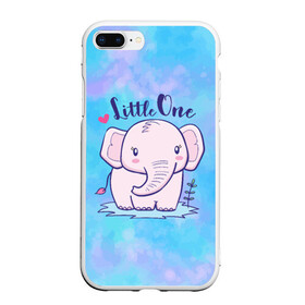 Чехол для iPhone 7Plus/8 Plus матовый с принтом Маленький слоненок в Белгороде, Силикон | Область печати: задняя сторона чехла, без боковых панелей | детеныш | милый | ребенок | слон | слоненок | слоник