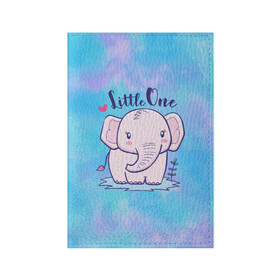 Обложка для паспорта матовая кожа с принтом Маленький слоненок в Белгороде, натуральная матовая кожа | размер 19,3 х 13,7 см; прозрачные пластиковые крепления | детеныш | милый | ребенок | слон | слоненок | слоник