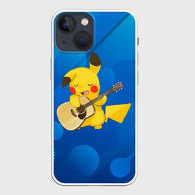 Чехол для iPhone 13 mini с принтом Пикачу с гитарой в Белгороде,  |  | anime | picachu | pikachu | аниме | милый | пика | пикачу | покебол | покемон