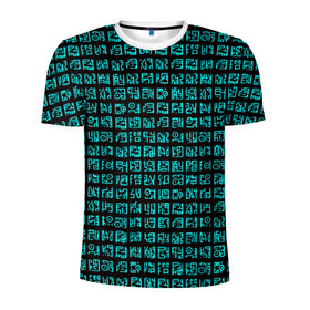 Мужская футболка 3D спортивная с принтом Руны в Белгороде, 100% полиэстер с улучшенными характеристиками | приталенный силуэт, круглая горловина, широкие плечи, сужается к линии бедра | кельтский | оберег | руны | символы | славянские | узоры