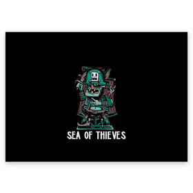 Поздравительная открытка с принтом Старый пират в Белгороде, 100% бумага | плотность бумаги 280 г/м2, матовая, на обратной стороне линовка и место для марки
 | game | games | pirate | sea of thieves | sot | игра | игры | корабли | корабль | кракен | майкрософт | море | море воров | моря | пираты