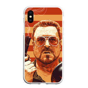 Чехол для iPhone XS Max матовый с принтом Walter Sobchak в Белгороде, Силикон | Область печати: задняя сторона чехла, без боковых панелей | dude | jeff bridges | the big lebowski | walter sobchak | большой лебовский | боулинг | вальтер собчак | джефф бриджес | пистолет | фильм | чувак | шар