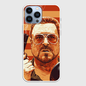 Чехол для iPhone 13 Pro Max с принтом Walter Sobchak в Белгороде,  |  | Тематика изображения на принте: dude | jeff bridges | the big lebowski | walter sobchak | большой лебовский | боулинг | вальтер собчак | джефф бриджес | пистолет | фильм | чувак | шар