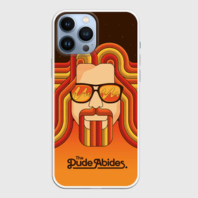 Чехол для iPhone 13 Pro Max с принтом The Dude Abides в Белгороде,  |  | dude | jeff bridges | the big lebowski | the dude abides | большой лебовский | боулинг | джефф бриджес | звезды | кегли | космос | фильм | чувак