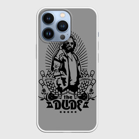 Чехол для iPhone 13 Pro с принтом The dude в Белгороде,  |  | dude | jeff bridges | the big lebowski | большой лебовский | боулинг | джефф бриджес | кегли | фильм | чувак | эмблема