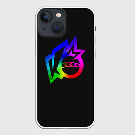 Чехол для iPhone 13 mini с принтом Knockout city. Rainbow logo в Белгороде,  |  | a | arts | ball | box | city | dodgeball | e | electronic | game | gradient | knockout | logo | nintendo | playstation | rainbow | switch | technologies | x | а | артс | вышибалы | город | градиент | е | игра | лого | логотип | мяч | нокаут | 