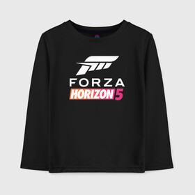 Детский лонгслив хлопок с принтом Forza Horizon 5 Форза в Белгороде, 100% хлопок | круглый вырез горловины, полуприлегающий силуэт, длина до линии бедер | auto | avto | car | forza | game | horizon | motorsport | nfs | race | speed | авто | гонки | игра | машина | нфс | скорость | форза | хорайзен