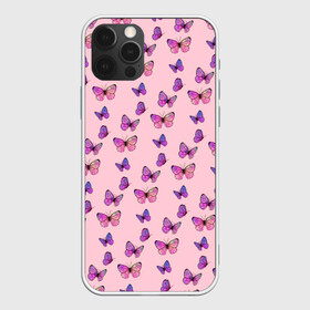 Чехол для iPhone 12 Pro Max с принтом Бабочки фиолетовые 2 в Белгороде, Силикон |  | бабочка | бабочки | насекомые | нежный | рисунок | роза | сирень | цветочек | цветочный | цветы