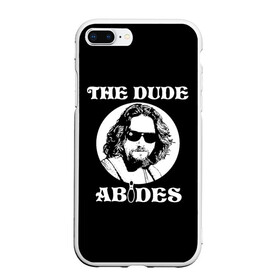 Чехол для iPhone 7Plus/8 Plus матовый с принтом The dude ABIDES в Белгороде, Силикон | Область печати: задняя сторона чехла, без боковых панелей | dude | jeff bridges | the big lebowski | the dude abides | большой лебовский | джефф бриджес | фильм | чувак