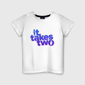 Детская футболка хлопок с принтом It Takes Two в Белгороде, 100% хлопок | круглый вырез горловины, полуприлегающий силуэт, длина до линии бедер | Тематика изображения на принте: ea games | gamer | games | hazelight